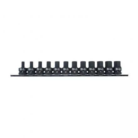 Набор ударных головок 1/2&quot; 12 пр. HEX 8-19 мм, L= 38,1 мм, GARWIN