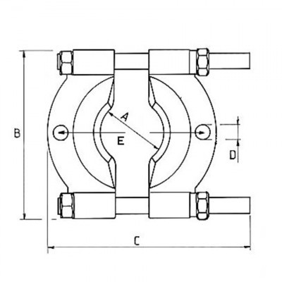 Съемник сепаратор 150х200мм 3/4&quot;х10UNF, LICOTA