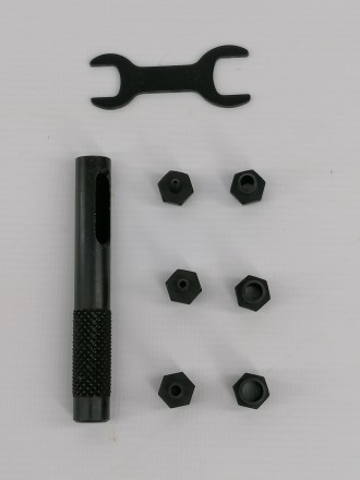 Пробойник ударный для кожи, с набором насадок 1-6мм, LPI-6, KRAFTOOL