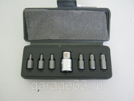 Набор бит TORX T20-T50 с адаптером 1/2&quot;, 7 предметов, BM