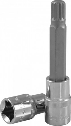 Головка-1/2&quot; с битой SPLINE M18, L=100мм, OMBRA