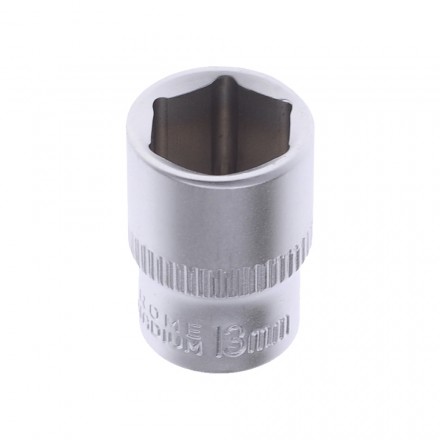 Головка торцевая 1/4&quot; 13мм 6-гранная, AV Steel