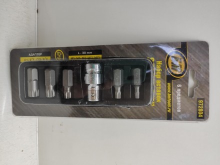 Набор бит Spline М5-М12 с адаптером 1/2&quot;, 6 предметов, BM