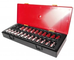 Набор бит-головок 1/2&quot; HEX H4-H14, TORX T20-T60,SPLINE M5-M12, 25 предметов, JTC