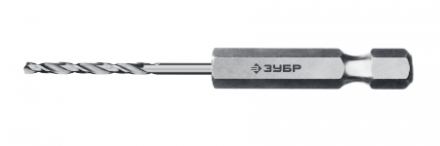 Сверло ЗУБР  2*69мм по металлу, хвостовик HEX 1/4&quot; (6-гран 6,25мм)