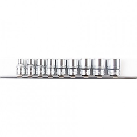 Набор 9пред головок 3/8&quot; 12-гр на линейке 5/16&quot;-13/16&quot;,LICOTA