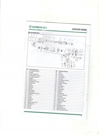 Гайковерт пневматический 3/4&quot; 1600Hм ударный, GARWIN