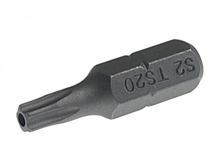 Бита 1/4&quot; TORX TS20H*25мм 5-гранная с отверстием JTC