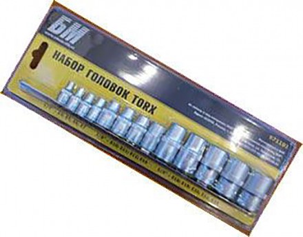 Набор головок TORX 13предм. 1/4&quot;, 3/8&quot;, 1/2&quot; (Е4-Е24), БМ