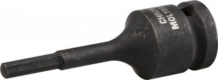Головка-бита HEX 09мм-1/2&quot;,L=75мм,ударная,KRAFTOOL