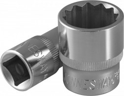 Торцевая головка 12мм-1/2&quot; 12-гр,хром, JW