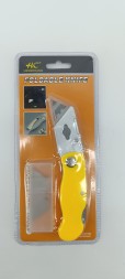 Нож канцелярский складной с лезвиями на блистере DP-236