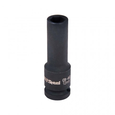 Головка ударная 1/2&quot; 6-гр. 12мм удлиненная, AV Steel