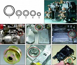Набор спец. головок для ТНВД (BOSCH) 5пр. для BOSCH VE, TDI, CR