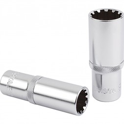 Торцевая головка Spline 1/4&quot; 12мм глубокая хром LICOTA