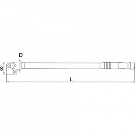 Вороток 1/2&quot; 425мм шарнирный, LICOTA