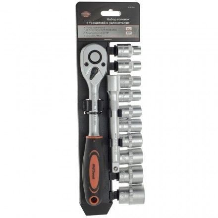 Набор головок 6-гранных с трещоткой 1/2&quot;, AV Steel