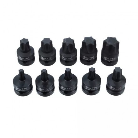 Набор ударных головок 1/2&quot; 10 пр. TORX 40-100 мм, L= 38.1мм,GARWIN