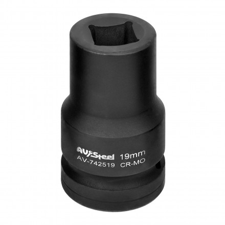 Головка для гайковерта 1&quot;-19мм 4-гр., AV Steel