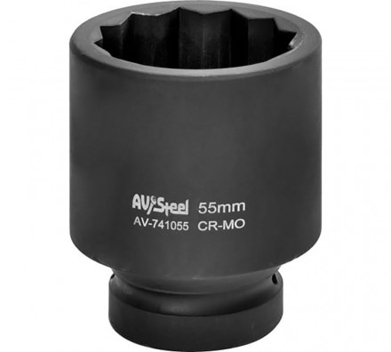 Головка ударная 1&quot; 12-гр. 55мм AV Steel