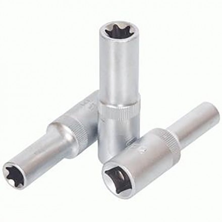Головка 1/2&quot; Е18 глубокая, хром, АВТОДЕЛО