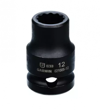 Торцевая головка 12мм -1/2&quot;, 12-гранная, ударная, GARWIN