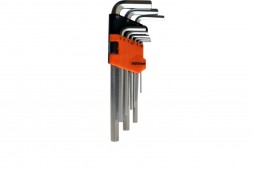 Набор ключей Г-образных HEX удлиненных 1,5-10мм 9 предметов, AV Steel