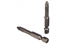 Биты 50мм хв.E-1/4&quot; (+) PH2 кованые Cr-M (2шт), KRAFTOOL