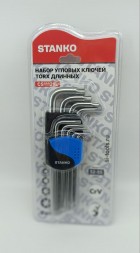 Набор угловых ключей TORX длинных, 9пр