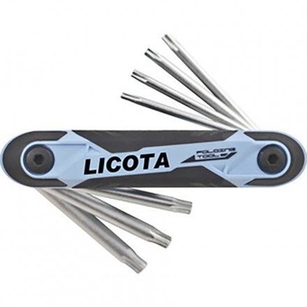 Набор складных ключей TORX T10-T40 (ключница) 7пр, LICOTA