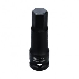 Головка торцевая ударная HEX 1/2&quot; 17 мм L=78 мм, GARWIN