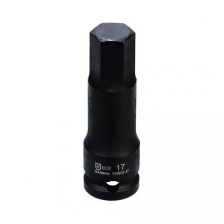 Головка торцевая ударная HEX 1/2&quot; 17 мм L=78 мм, GARWIN