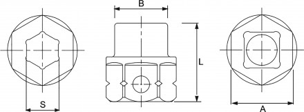 Головка торцевая ударная мини 6-гран. 1/2&quot;-12мм, L=28мм JTC