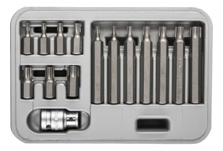 Набор бит TORX &quot;ЭКСПЕРТ&quot; 15 предметов, пластиковый бокс, ЗУБР
