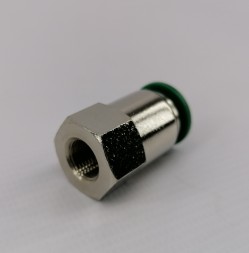 Цанговый разъем F1/8&quot; 10мм, с уплотнителем, металлический корпус