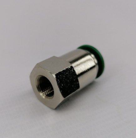 Цанговый разъем F1/8&quot; 10мм, с уплотнителем, металлический корпус