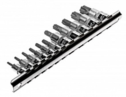 Набор гол TORX 1/4-3/8&quot; Т10Н-Т60Н с отверстием, 11шт., JTC