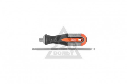 Отвертка стержневая двусторонняя &quot;ROUND GRIP&quot; PH2, SL6*150мм, OMBRA