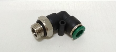 Уголок М1/4&quot; цанга 6мм, с уплотнением, пластм. корпус, GARWIN