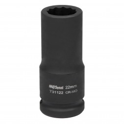 Головка ударная 3/4&quot;, 12-гран., 30мм удлиненная, AV Steel