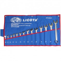 Набор ключей комбинированных 14 предметов 10-32 мм в скрутке, LICOTA