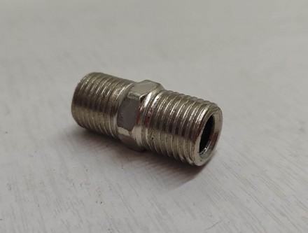Штуцер переходник 1/4&quot; двойной с наружн. резьбой