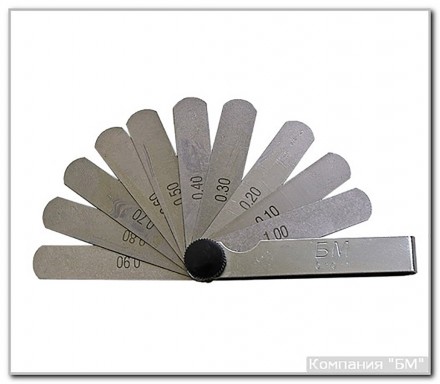 Щуп-веер №2 0,02-0,5 мм, 15 листов, длина 100мм, BM