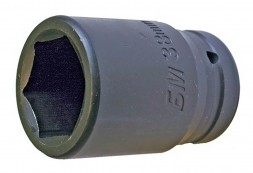 Торцевая головка 33мм-1&quot;, 6-гран, ударная, черная, BM