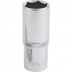 Торцевая головка 3/8&quot;-19мм,6-гр,глубокая,хром LICOTA